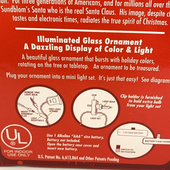 2 Coca-Cola Holiday Radiance Glass Ornaments Illuminated Rotating Santa Bear Vtg - Picture 15 of 16